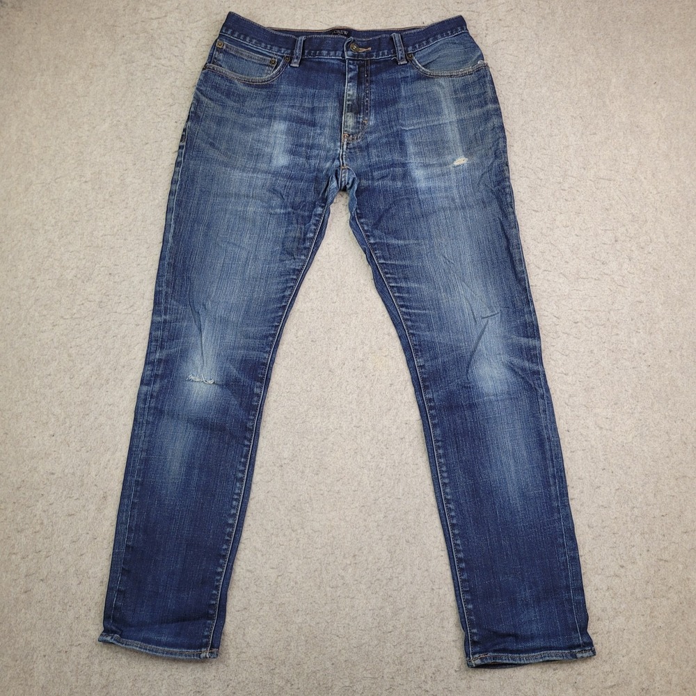 J Crew The Driggs Jeans Men 30x30 Blue Denim Regular Straight Dark Wash Cotton